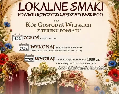 Konkurs „Lokalne Smaki Powiatu Ropczycko-Sędziszowskiego” dla Kół Gospodyń Wiejskich