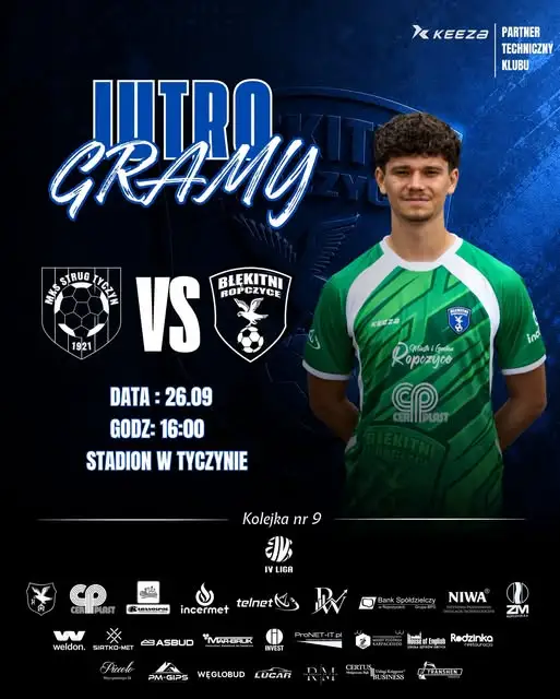 Błękitni Ropczyce zagrają z Tyczynem. Mecz już dziś o 16:00