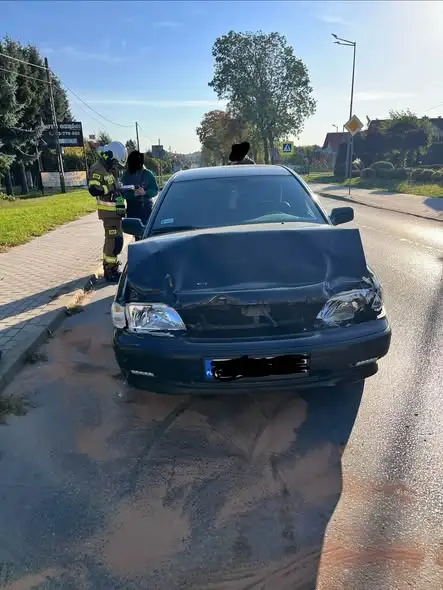 Kolizja dwóch aut w Sędziszowie Małopolskim na ul. Wesołej