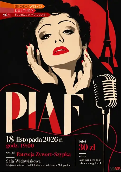 PIAF w „Środowisku Kultury” – listopadowy wieczór z francuską piosenką w Sędziszowie Małopolskim