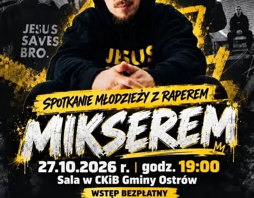Raper Mikser spotka się z młodzieżą w Gminie Ostrów