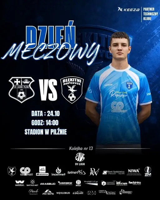Legion Pilzno zagra dziś o 14:00 w 13. kolejce IV ligi