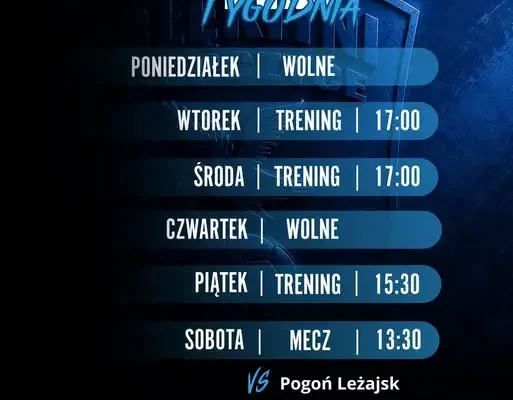 Plan tygodnia Błękitnych Ropczyce: treningi i mecz z Pogonią Leżajsk
