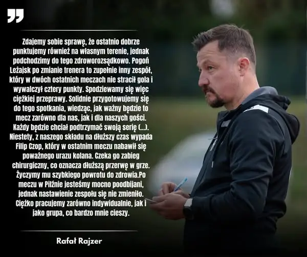 Błękitni Ropczyce przed trudnym starciem z Pogonią Leżajsk. Kontuzja Filipa Czopa